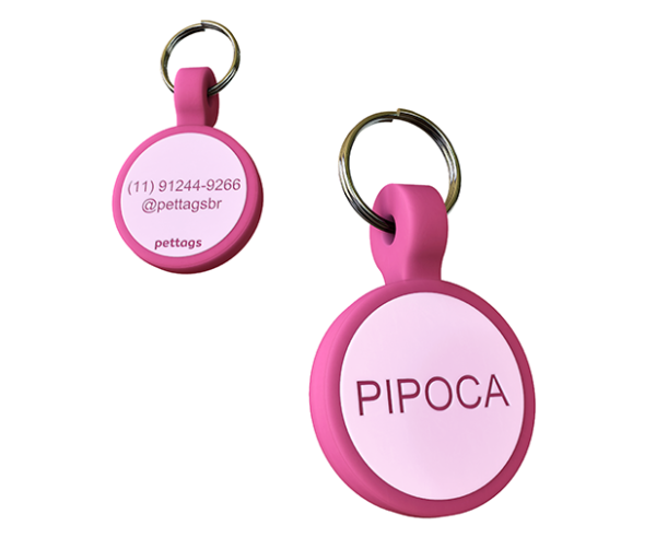 Tag Círculo Mini Rosa Chiclé - Image 3