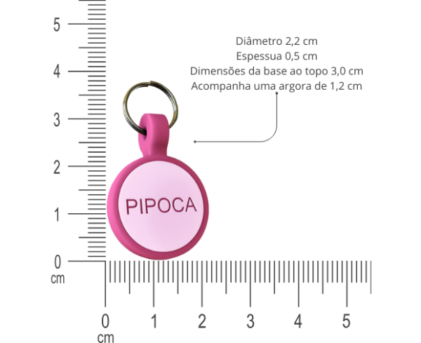 Tag Círculo Mini Rosa Chiclé - Image 5