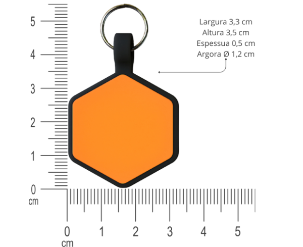 Tag Hexágono Laranja - Image 4