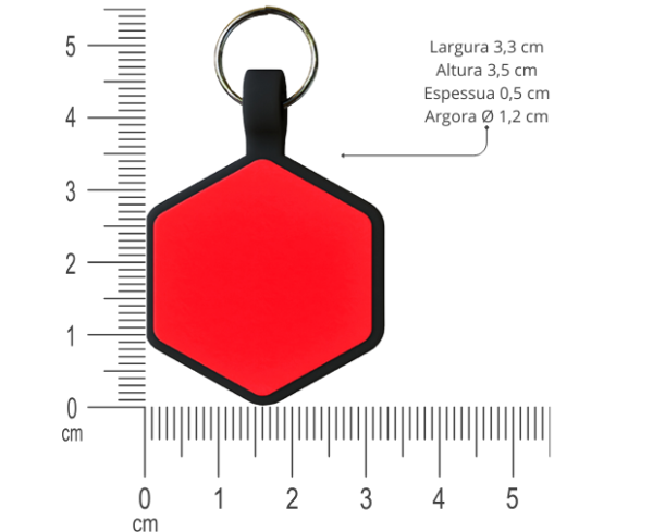 Tag Hexágono Vermelho - Image 4