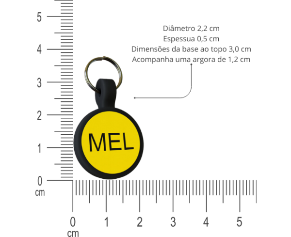 Tag Círculo Mini Amarela - Image 4