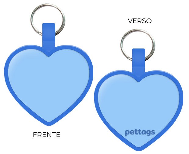 Tag Coração Azul Chiclé - Image 2