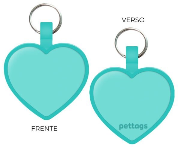 Tag Coração Verde Água - Image 2
