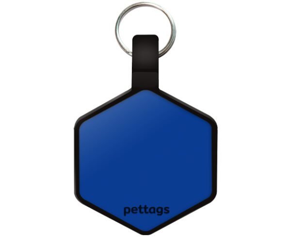 Tag Hexágono Azul Escuro