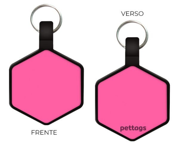 Tag Hexágono Rosa - Image 2