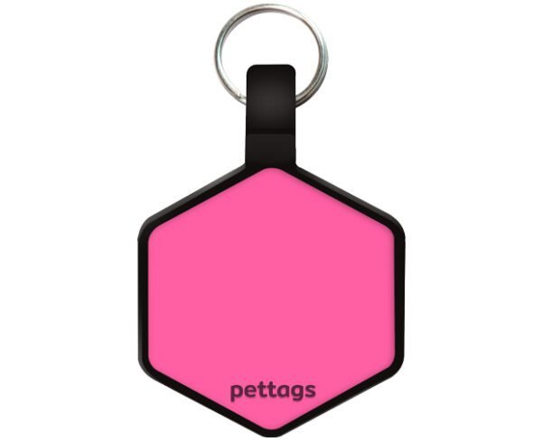 Tag Hexágono Rosa